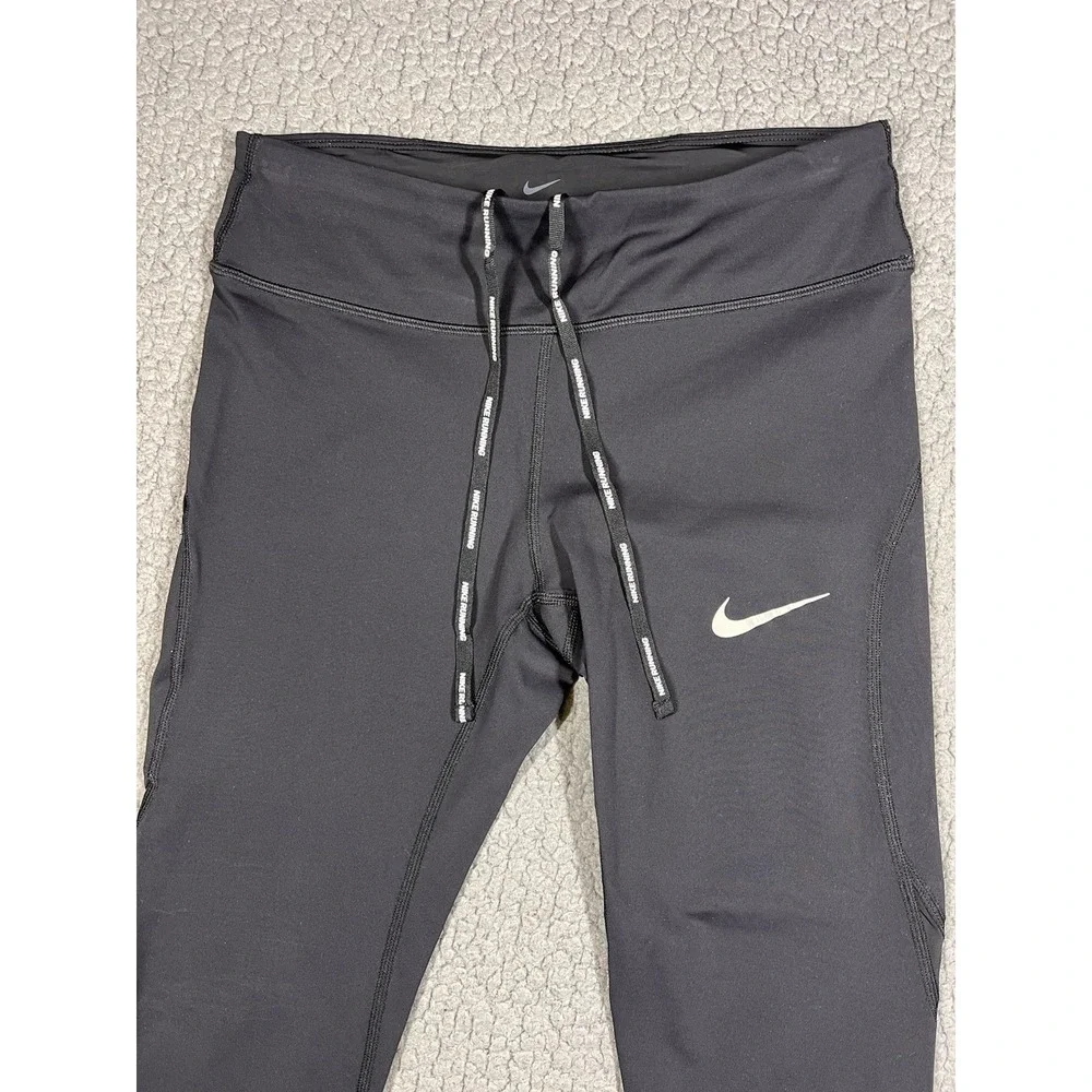 Nike Women's Power Epic Lux Running‎ Tights Capris Black Size S Tight Fit 890323